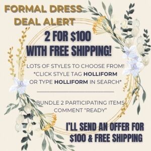 2 for $100 Formal dresses with free shipping